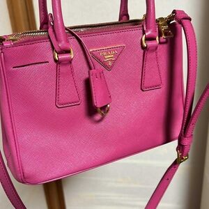 SMALL Prada Galleria Saffiano Pink Leather Bag